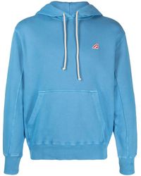 Autry - Logo-Patch Cotton Drawstring Hoodie - Lyst