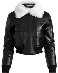 Alice + Olivia - Willard Faux Fur-Trimmed Faux Leather Jacket - Lyst