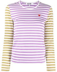 COMME DES GARÇONS PLAY - Heart-Patch Cotton T-Shirt - Lyst