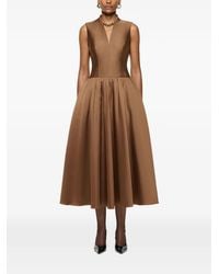 Roland Mouret - Taffeta-texture midi dress - Lyst
