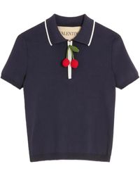 Valentino Garavani - Cherry-Charm Polo Top - Lyst