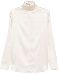 Covert - Funnel-Neck Long-Sleeved Blouse - Lyst