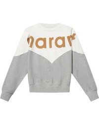 Isabel Marant - Logo-Print Colour-Block Sweatshirt - Lyst