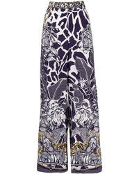 Camilla - Graphic-print Wide-leg Trousers - Lyst