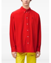 Loewe - Logo-Embroidered Button-Down Shirt - Lyst