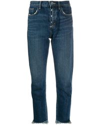 Current/Elliott Jeans crop taglio straight - Blu