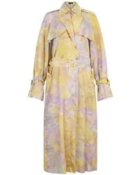 Ellery - Trench Croisé À Motif Tie Dye - Lyst