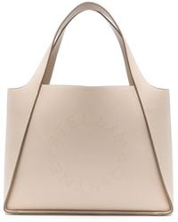 Stella McCartney - Logo-Studded Faux-Leather Tote Bag - Lyst