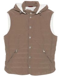 Brunello Cucinelli - Hooded Quilted Gilet - Lyst