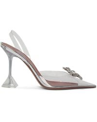 AMINA MUADDI - Rosie Glass 95Mm Slingback Pumps - Lyst