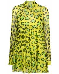 Philipp Plein - Leopard-Print Silk Dress - Lyst