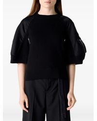 Sacai - Panelled Short-Sleeve T-Shirt - Lyst