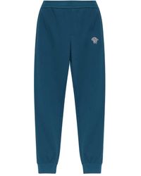 Versace - Embroidered Cotton-Jersey Sweatpants - Lyst