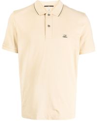 C.P. Company - Logo-patch Cotton Polo Shirt - Lyst