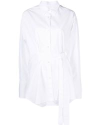 Studio Nicholson - Tied-waist Cotton Shirt - Lyst