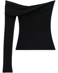 Courreges - Twisted Single-sleeve Jersey Top - Lyst