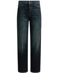 7 For All Mankind - Stovepipe Straight-Leg Jeans - Lyst