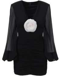 Lita Couture - Rue Floral-Appliqué Mini Dress - Lyst