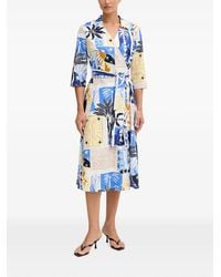 Joseph Ribkoff - Graphic-Print Belted Wrap Midi Dress - Lyst