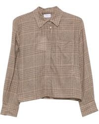 Marella - Prince Of Wales Check Tie-Neck Shirt - Lyst