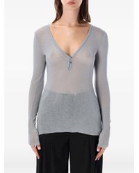 James Perse - Ribbed-Knit Long-Sleeve T-Shirt - Lyst