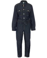 Liu Jo - Belted Button-Front Jumpsuit - Lyst