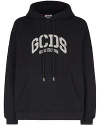 Gcds - Logo-Embellished Cotton Hoodie - Lyst