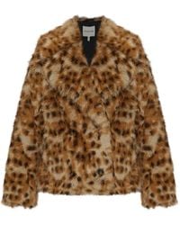 Munthe - Lestine Leopard-Print Double-Breasted Jacket - Lyst