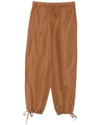 120% Lino - Drawstring-Fastening Palazzo Pants - Lyst