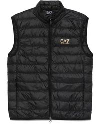 EA7 - Chaleco Acolchado Con Logo Estampado - Lyst
