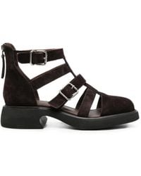 SERGIO MORETTI FIRENZE - Buckle-Fastening Cage Sandals - Lyst