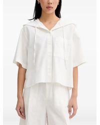 Marc O' Polo - Hooded Short-Sleeved Cropped Shirt - Lyst