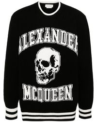 McQueen - Varsity -Pullover mit Schädelmotiv - Lyst