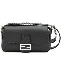 Fendi - Baguette Kuriertasche Mit Makrostickerei - Lyst