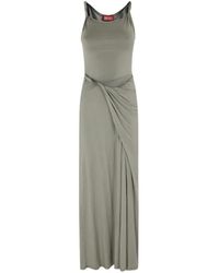 DIESEL - Maxi Estiga Twisted-Strap Wrap-Skirt Dress - Lyst