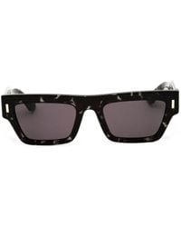 Calvin Klein - Tortoiseshell-Effect Rectangle-Frame Sunglasses - Lyst