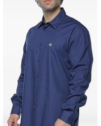 Just Cavalli - Logo-Patch Long-Sleeve Shirt - Lyst