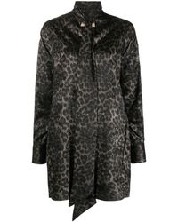Blanca Vita - Leopard-print Shirt Dress - Lyst