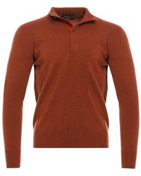 Doriani - Jersey Con Botones Y Cuello Alto - Lyst