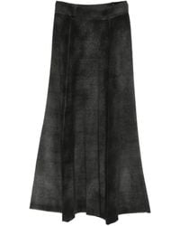 Avant Toi - Faded-Effect Midi Skirt - Lyst