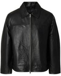 SELECTED - Veste Lucas En Cuir À Fermeture Zippée - Lyst