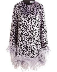 16Arlington - Hodi Feather Devoré Dress - Lyst