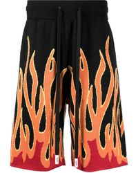 Haculla - Flames Intarsia-Knit Shorts - Lyst