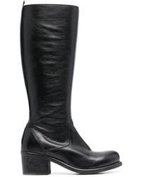 Moma - Calf-Length Block Heel Boots - Lyst