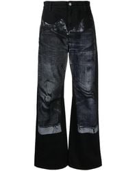 Jean Paul Gaultier - Jeans a gamba ampia con stampa - Lyst