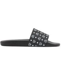 MCM - Logo-Print Single-Strap Slides - Lyst