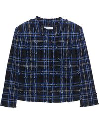 MSGM - Karierte Tweed-Jacke - Lyst