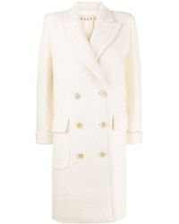 Marni Mantel Met Dubbele Rij Knopen - Wit