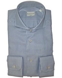Xacus - Vertical-Stripe Spread-Collar Shirt - Lyst