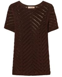 Twinset - Chevron Knitted T-Shirt - Lyst